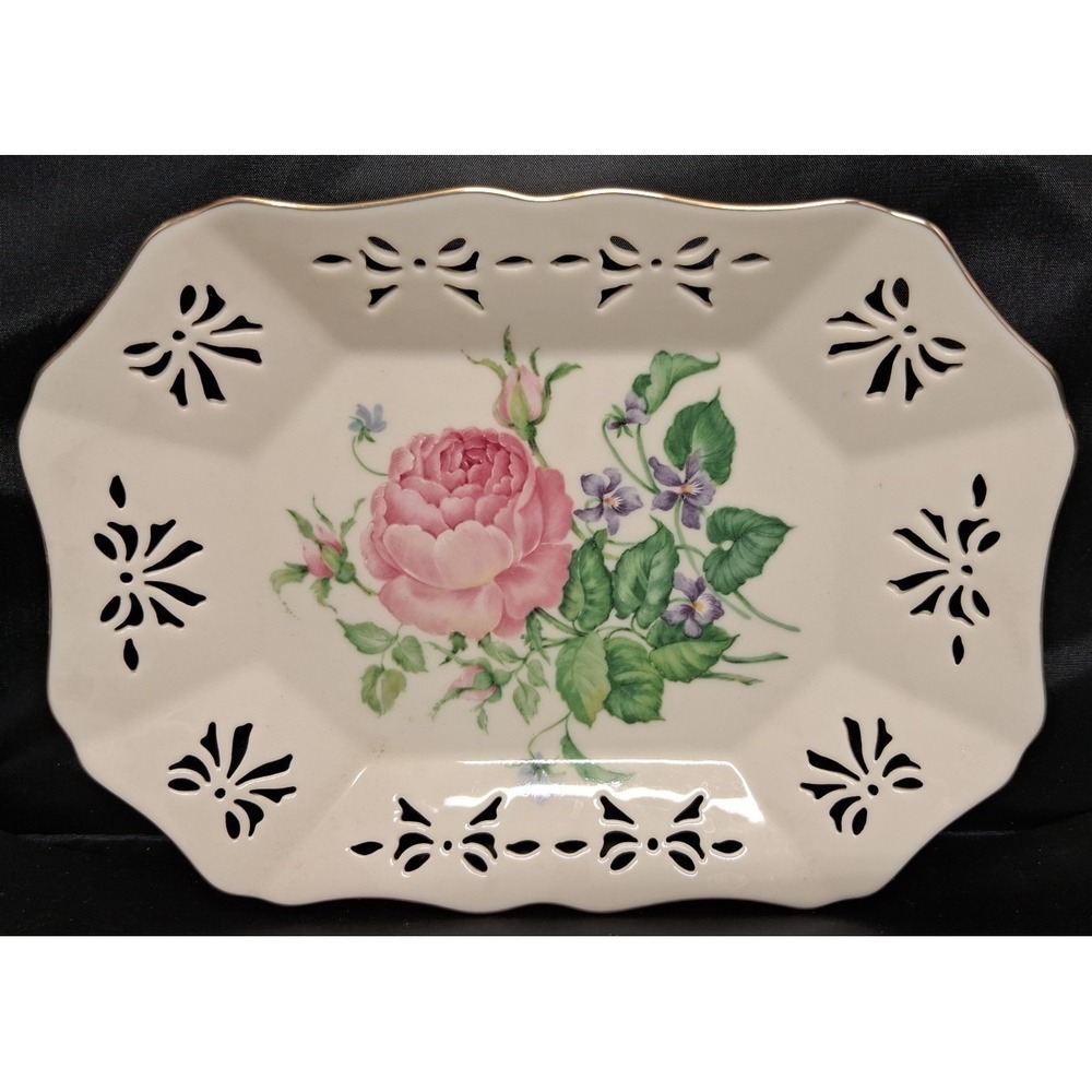 Lenox "Victorian Rose Tray" 8 3/4"